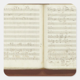 Adesivo Quadrado Cópia autografada de "A Flauta Mágica"