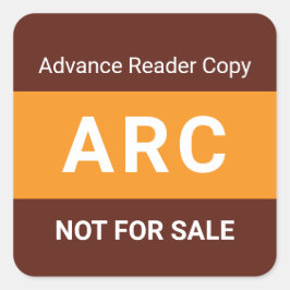 Adesivo Quadrado Cópia de leitura antecipada do livro, não à venda