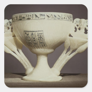 Adesivo Quadrado Copo de bebendo sob a forma dos lótus