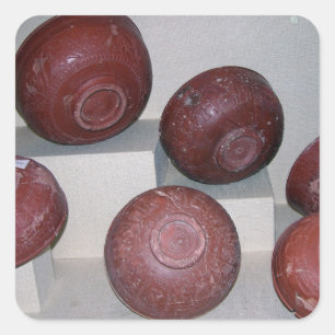 Adesivo Quadrado Copos de Dragondorff, c.150 BC (cerâmica)
