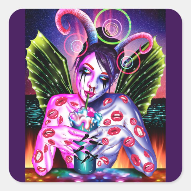 Adesivo Quadrado Coquetel (Frente)