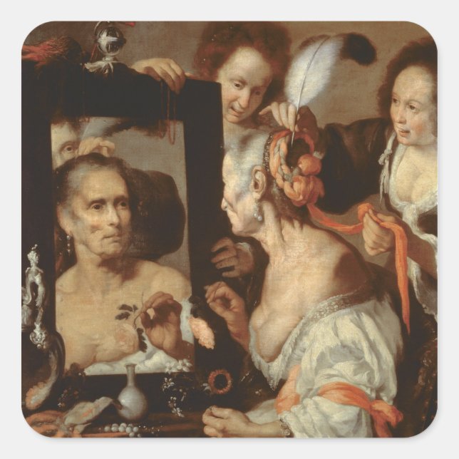 Adesivo Quadrado Coquette antigo (Frente)