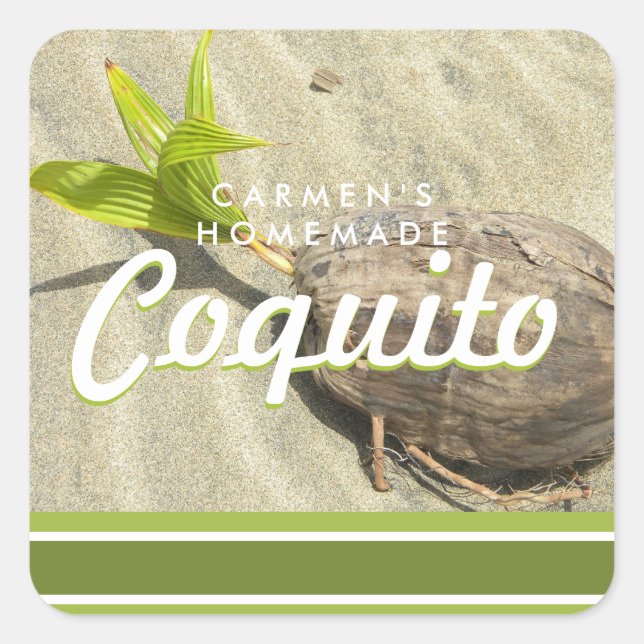 Adesivo Quadrado Coquito Coco (Frente)