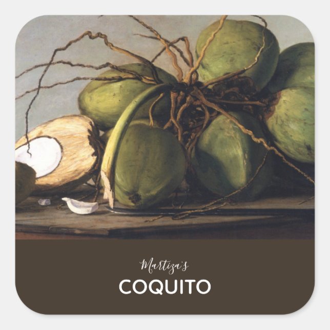 Adesivo Quadrado Coquito Coco Clássico (Frente)