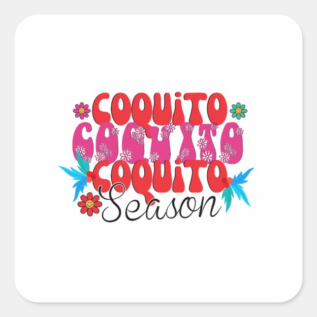 Adesivo Quadrado Coquito Season, dia nacional do coquito (Frente)