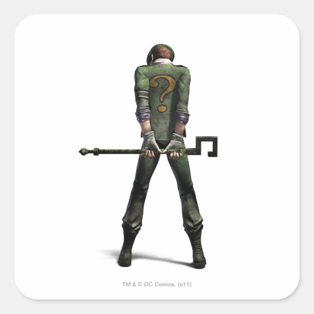 Adesivo Quadrado Cor do Riddler (Frente)
