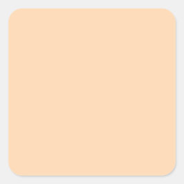 Adesivo Quadrado Cor Sólida Laranja Pêssego do Pastel