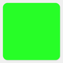 Adesivo Quadrado Cor Sólida Verde Lima Em Branco