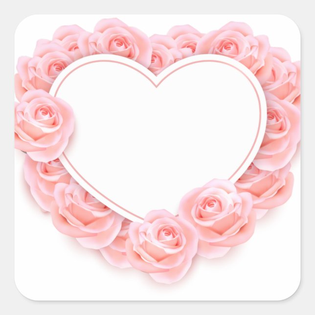 Adesivo Quadrado Coração (Frente)