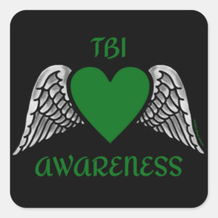 Adesivo Quadrado Coração/Asas...TBI