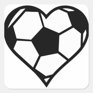 Adesivo Quadrado Coração do Futebol
