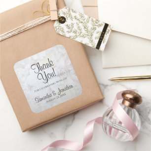 Adesivo Quadrado Corações Brancos e Reflexões sobre Penas Casamento