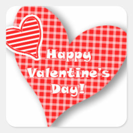 Adesivo Quadrado Corações do namorados