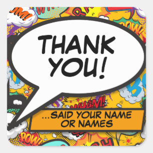 Adesivo Quadrado Coragem Personalizada De Diversão Agradeço A Sua B