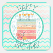 Coral e Teal Cake Feliz Vinheiros do Partido Anive