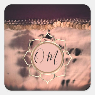 Adesivo Quadrado Corante Rosa Esbranquiçado OM Lotus