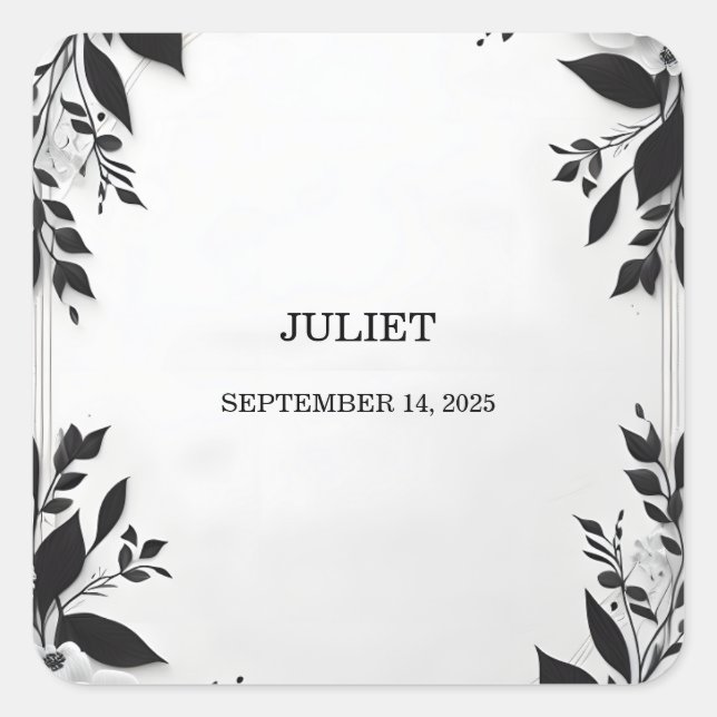 Adesivo Quadrado Corda Fofa Estamos Dando o Nó Chá de Noiva (Frente)