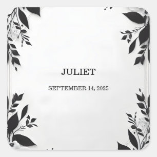 Adesivo Quadrado Corda Fofa Estamos Fazendo O Nó Chá de Noiva