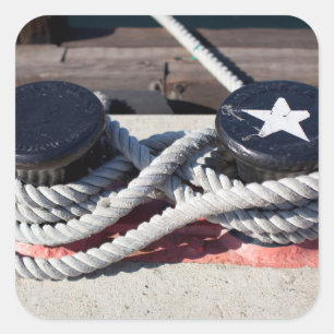 Adesivo Quadrado Corda Ligada A Dois Bollards