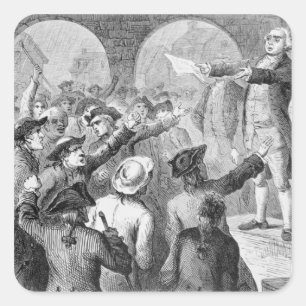 Adesivo Quadrado Cordeiro de John que fala nos filhos da reunião d