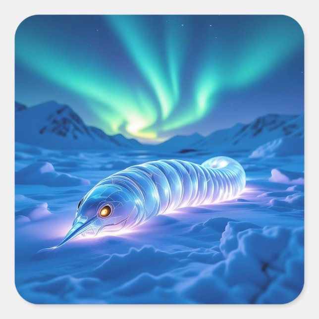 Adesivo Quadrado Cordoa Iceworm Alasca Críptido (Frente)