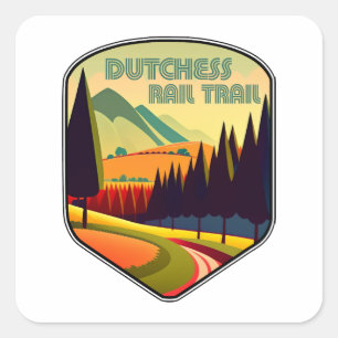 Adesivo Quadrado Cores da Dutchess Rail Trail