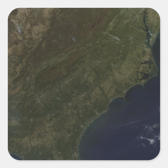 Adesivo Quadrado Cores de queda no sudeste dos Estados Unidos (Frente)