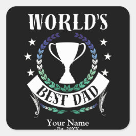 Adesivo Quadrado Cores de Sinalizador do Gay do Melhor Dia de os pa