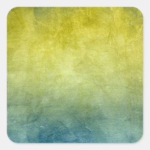 Adesivo Quadrado Cores Grunge - Amarelo & Azul
