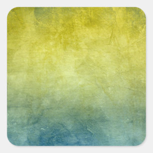 Adesivo Quadrado Cores Grunge - Amarelo & Azul
