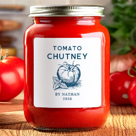 Adesivo Quadrado Cores personalizadas chutney de tomate