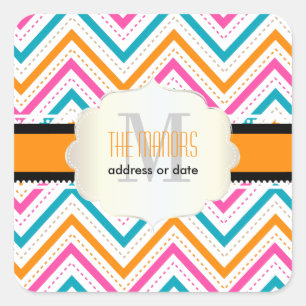 Adesivo Quadrado Cores PixDezines Chevron/Natal/DIY