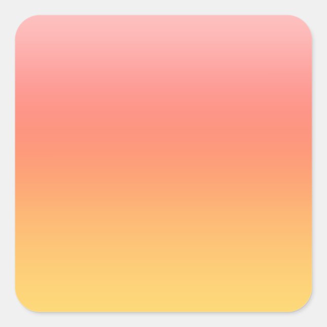 Adesivo Quadrado Cores simples - Amarelo a Rosa Mistura (Frente)