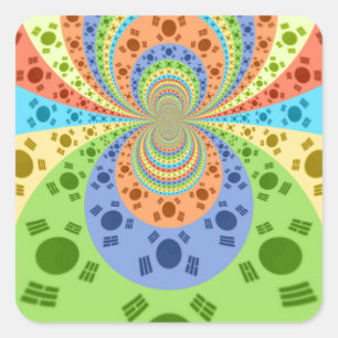 Adesivo Quadrado Cores Tradicionais do ouro Vermelho Africano