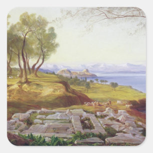 Adesivo Quadrado Corfu da ascensão, c.1856-64 (óleo em canvas)