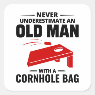 Adesivo Quadrado Cornhole Bean Bag Torna Engraçado Jogo de Lâmpada