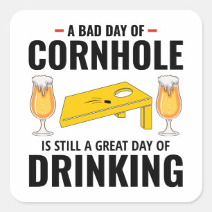 Adesivo Quadrado Cornhole Bean Bag Torna Engraçado Jogo de Lâmpada