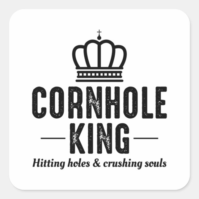 Adesivo Quadrado Cornhole Bean Bag Torna Engraçado Jogo de Lâmpada  (Frente)