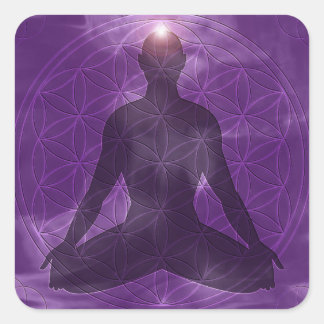 Adesivo Quadrado Coroa Chakra Sahasrara