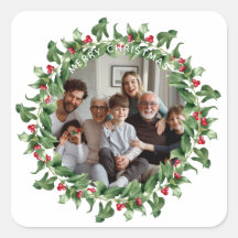 Coroa de Natal Personalizada Foto Feliz Natal