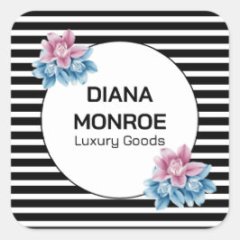 Adesivo Quadrado Coroa floral moderna elegante