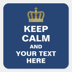 Adesivo Quadrado Coroa real dourada II + seu backgr. & ideias