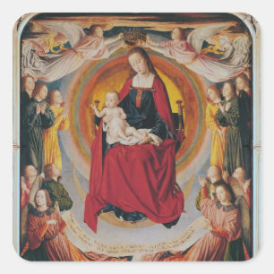 Adesivo Quadrado Coroação do Virgin, painel de centro