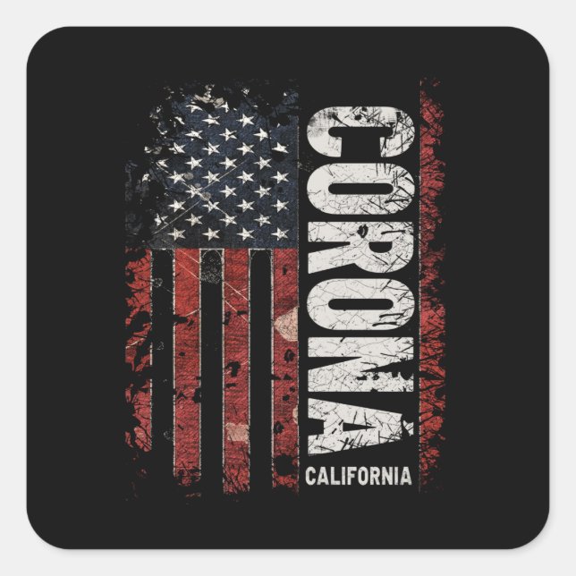 Adesivo Quadrado Corona California (Frente)
