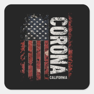 Adesivo Quadrado Corona California