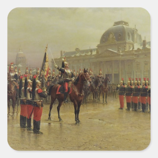 Adesivo Quadrado Coronel de La Rochetulon (Frente)