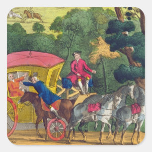 Adesivo Quadrado Coronel Jack roubando Mary Smith em Maidenhead Thi