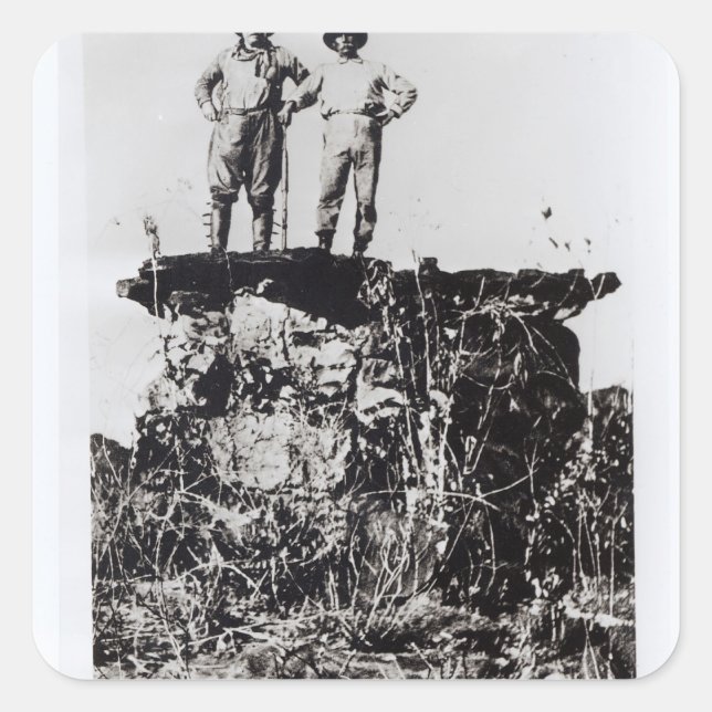 Adesivo Quadrado Coronel Roosevelt e Coronel Rondon em Navaite (Frente)