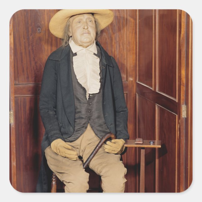 Adesivo Quadrado Corpo embargado de Jeremy Bentham (Frente)