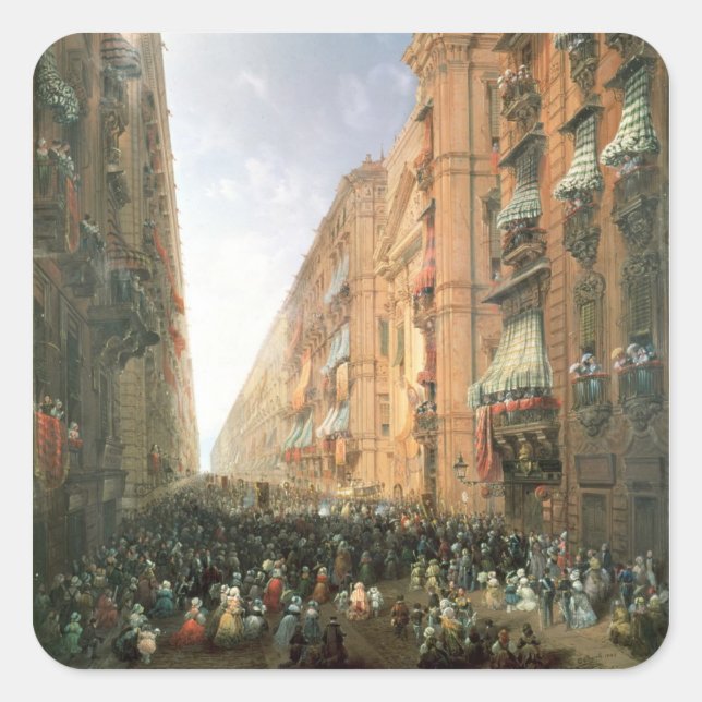 Adesivo Quadrado Corpus Christi em Via Dora Grossa, T (Frente)